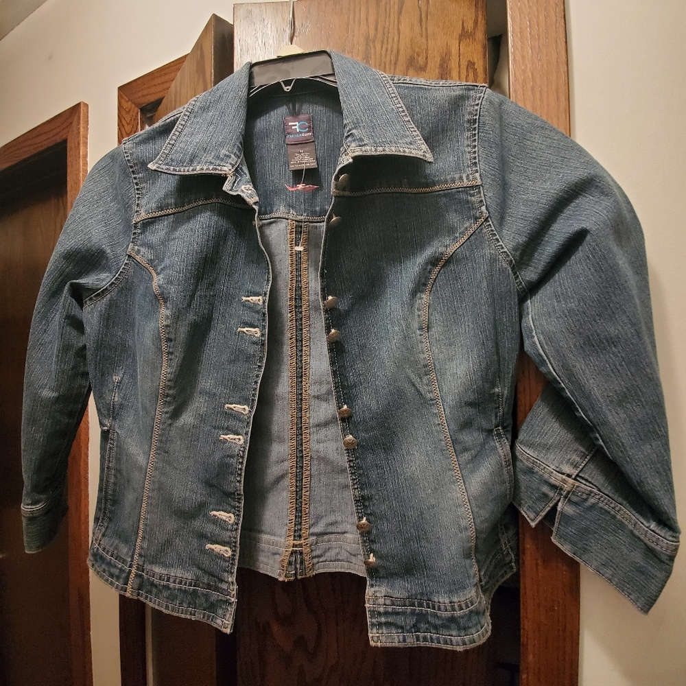 French cuff jean jacket